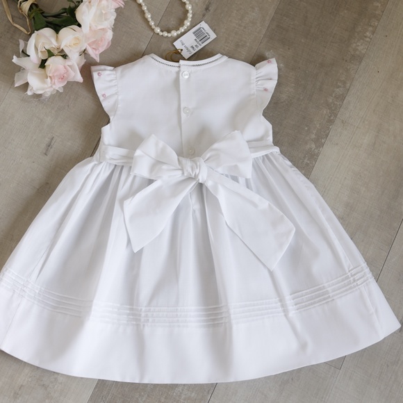 Rose Garden Collection Fly Sleeve Dress White Feltman Brothers NWT - Picture 9 of 11